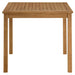 Vienna 34" Square Outdoor Patio Teak Wood Dining Table Natural