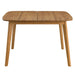 Vienna 46" Square Outdoor Patio Teak Wood Dining Table Natural