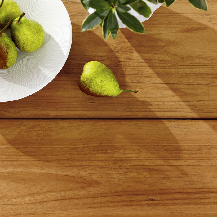Vienna 46" Square Outdoor Patio Teak Wood Dining Table Natural