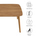 Vienna 46" Square Outdoor Patio Teak Wood Dining Table Natural