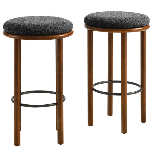 Modway Fable Boucle Fabric Bar Stools - Set of 2 Living Room Furniture - View 29