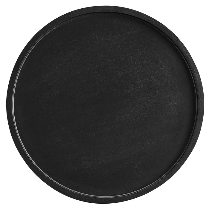 Modway Chiro Round Wood Side Table Living Room Furniture - Dimensions