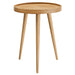 Modway Chiro Round Wood Side Table Living Room Furniture in Black