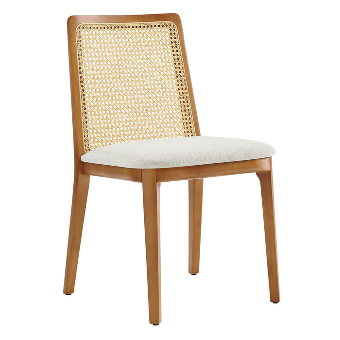 Monarch Beech Wood and Rattan Dining Side Chair