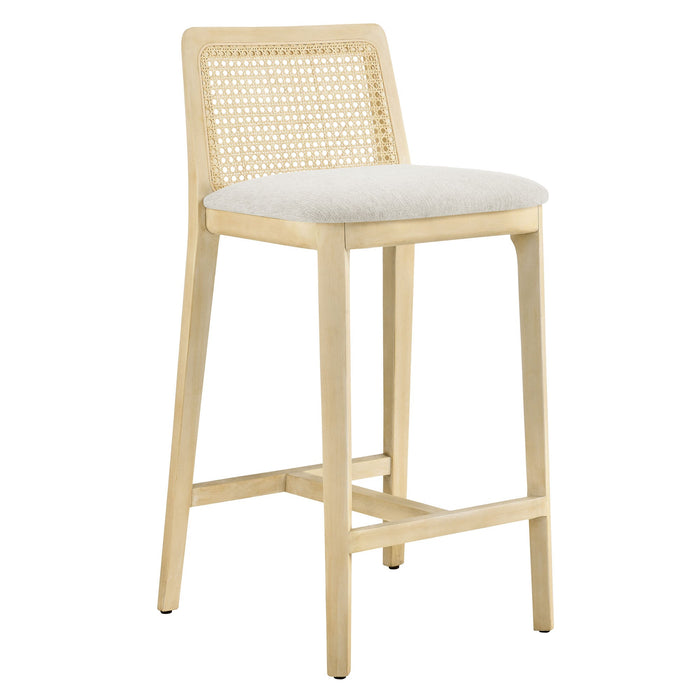Monarch Beech Wood and Rattan Counter Stool