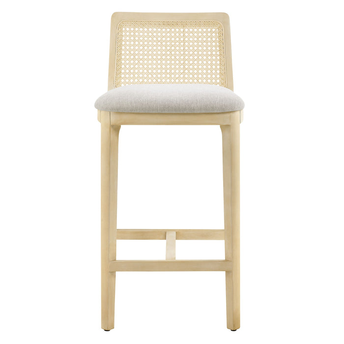 Monarch Beech Wood and Rattan Counter Stool