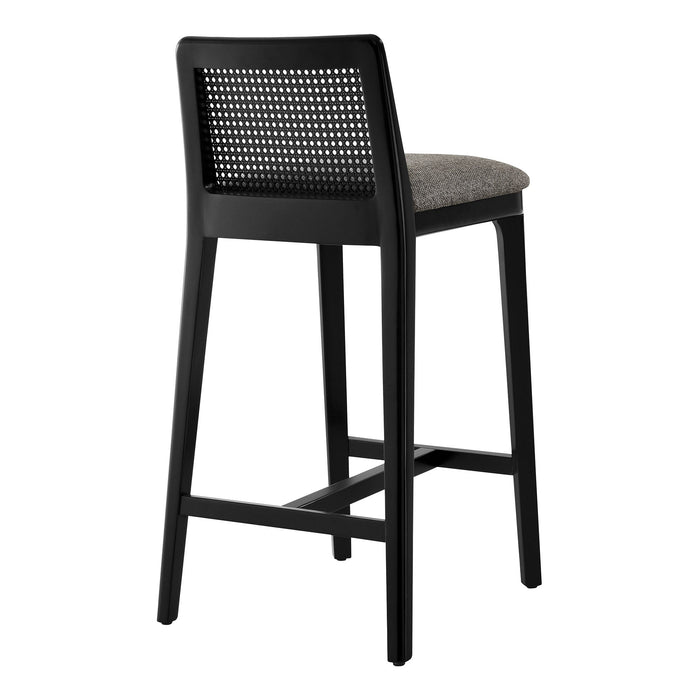 Monarch Beech Wood and Rattan Counter Stool