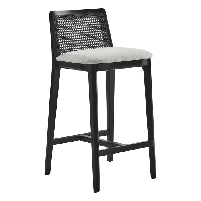 Monarch Beech Wood and Rattan Counter Stool