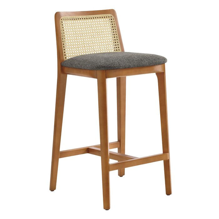 Monarch Beech Wood and Rattan Counter Stool