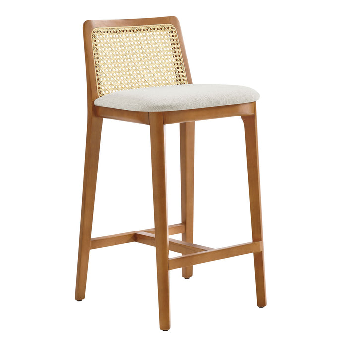 Monarch Beech Wood and Rattan Counter Stool