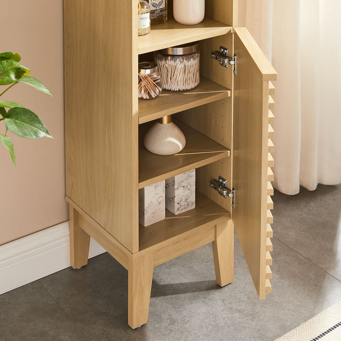 Render Tall Narrow Bathroom Storage Cabinet