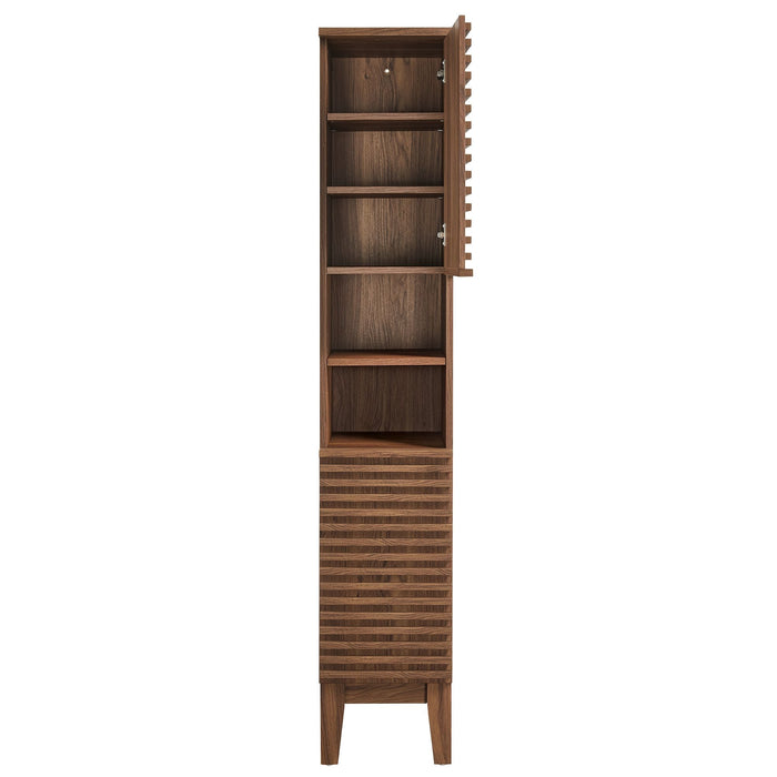 Render Tall Narrow Bathroom Storage Cabinet