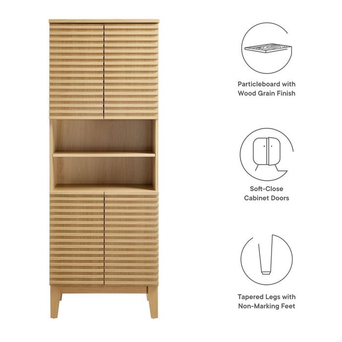 Render Tall Bathroom Storage Cabinet
