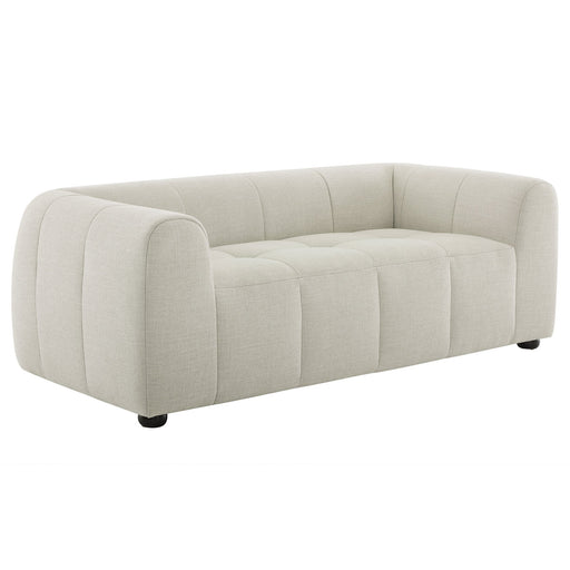 Modway Furniture Liana Upholstered Fabric Loveseat - Chic Retro Modern Design For Ultimate Comfort & Style Gray Upholstered Fabric Eei-6867-lin