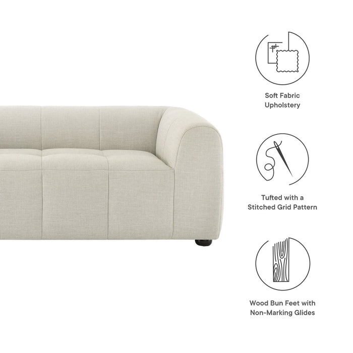 Liana Upholstered Fabric Loveseat - control panel detail