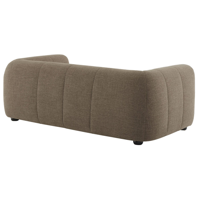 Liana Upholstered Fabric Loveseat - back view