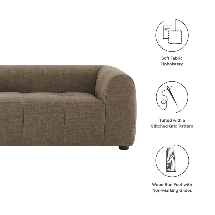 Liana Upholstered Fabric Loveseat - angle view