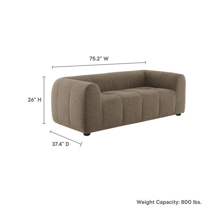 Liana Upholstered Fabric Loveseat - side view