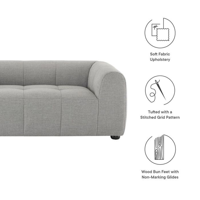 Liana Upholstered Fabric Loveseat - top view