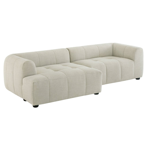 Liana  Left-Facing Upholstered Fabric Modular Sofa with Chaise - alternate angle view