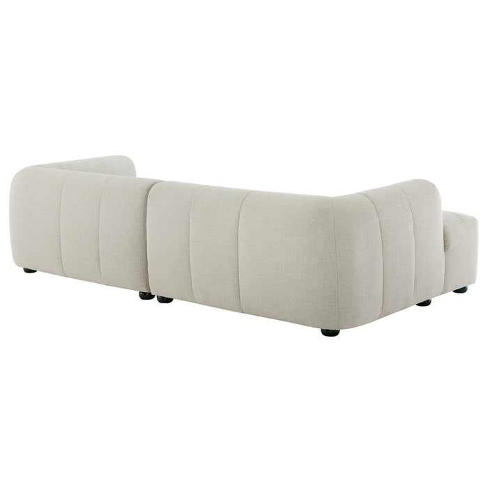 Liana  Left-Facing Upholstered Fabric Modular Sofa with Chaise - view 7