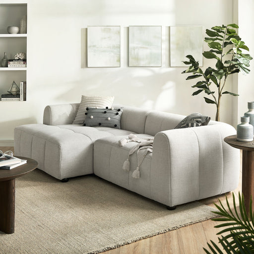 Liana  Left-Facing Upholstered Fabric Modular Sofa with Chaise - Modway \living\sectionals