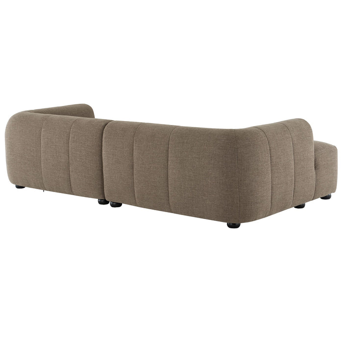 Liana  Left-Facing Upholstered Fabric Modular Sofa with Chaise - view 15