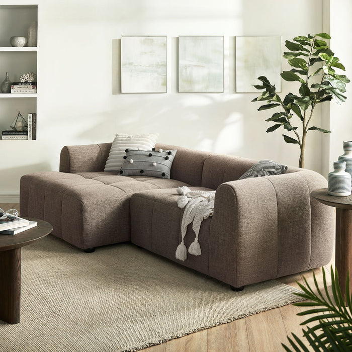 Liana  Left-Facing Upholstered Fabric Modular Sofa with Chaise - view 9
