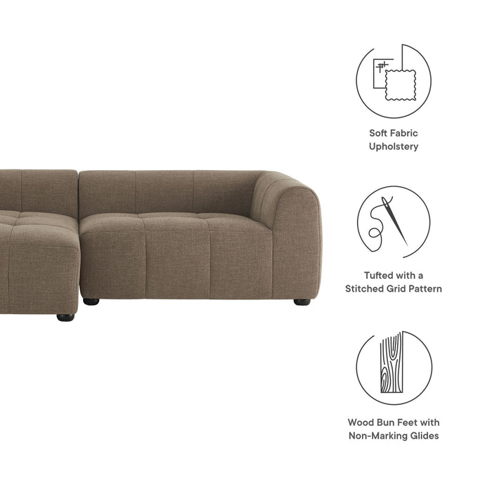 Liana  Left-Facing Upholstered Fabric Modular Sofa with Chaise - view 11