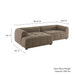 Liana  Left-Facing Upholstered Fabric Modular Sofa with Chaise - view 12