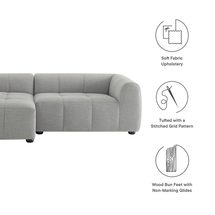 Liana  Left-Facing Upholstered Fabric Modular Sofa with Chaise - view 19