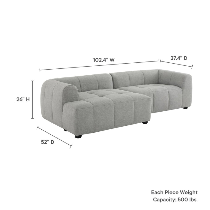 Liana  Left-Facing Upholstered Fabric Modular Sofa with Chaise - view 20