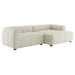 Liana  Right-Facing Upholstered Fabric Modular Sofa with Chaise - alternate angle view