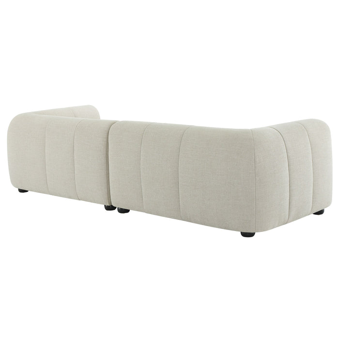 Liana  Right-Facing Upholstered Fabric Modular Sofa with Chaise - view 7