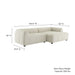 Liana  Right-Facing Upholstered Fabric Modular Sofa with Chaise - in lifestyle setting