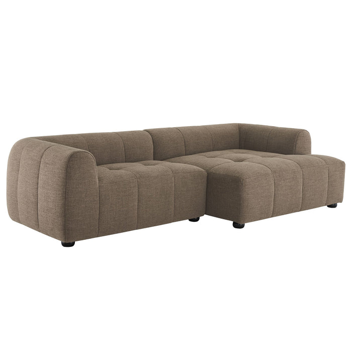 Liana  Right-Facing Upholstered Fabric Modular Sofa with Chaise - view 10