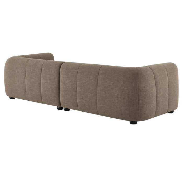 Liana  Right-Facing Upholstered Fabric Modular Sofa with Chaise - view 15