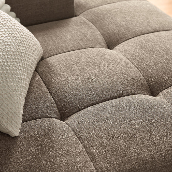 Liana  Right-Facing Upholstered Fabric Modular Sofa with Chaise - view 13