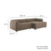 Liana  Right-Facing Upholstered Fabric Modular Sofa with Chaise - view 12