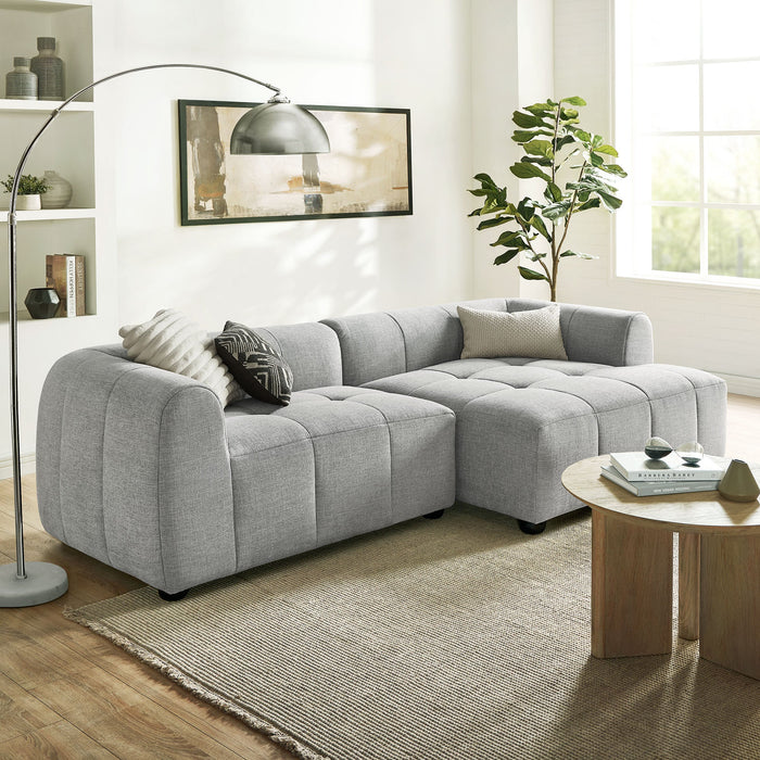 Liana  Right-Facing Upholstered Fabric Modular Sofa with Chaise - view 17