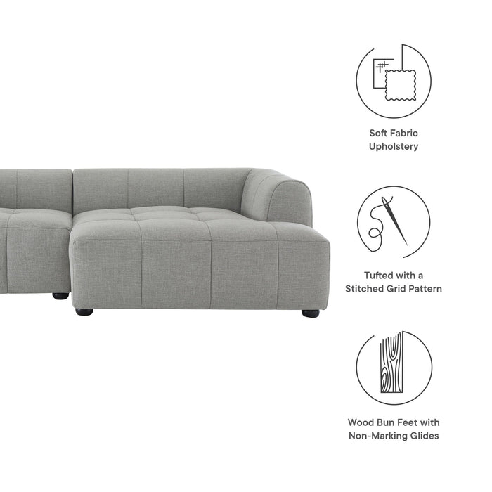 Liana  Right-Facing Upholstered Fabric Modular Sofa with Chaise - view 19