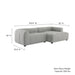 Liana  Right-Facing Upholstered Fabric Modular Sofa with Chaise - view 20