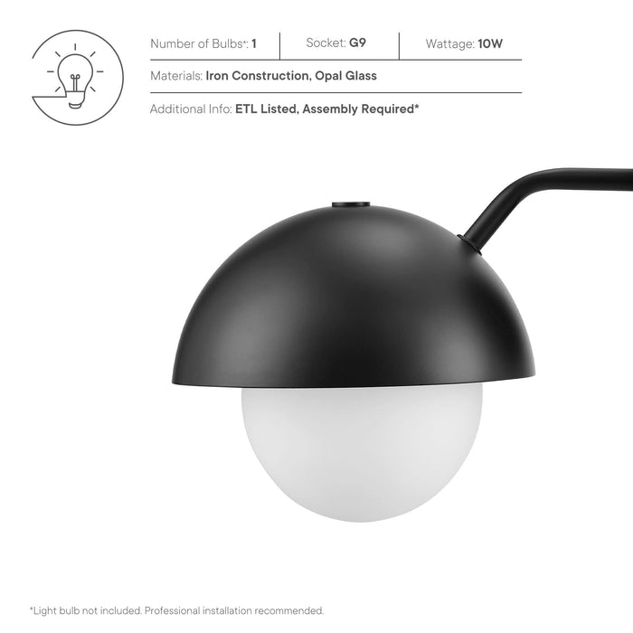 Eclipse Globe Wall Sconce - in lifestyle setting