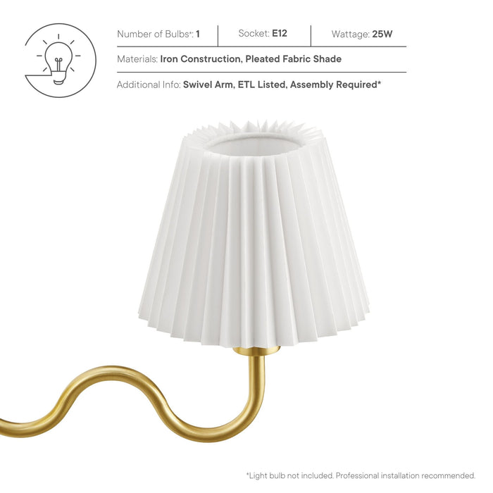 Wave Squiggle Arm Wall Sconce - view 16