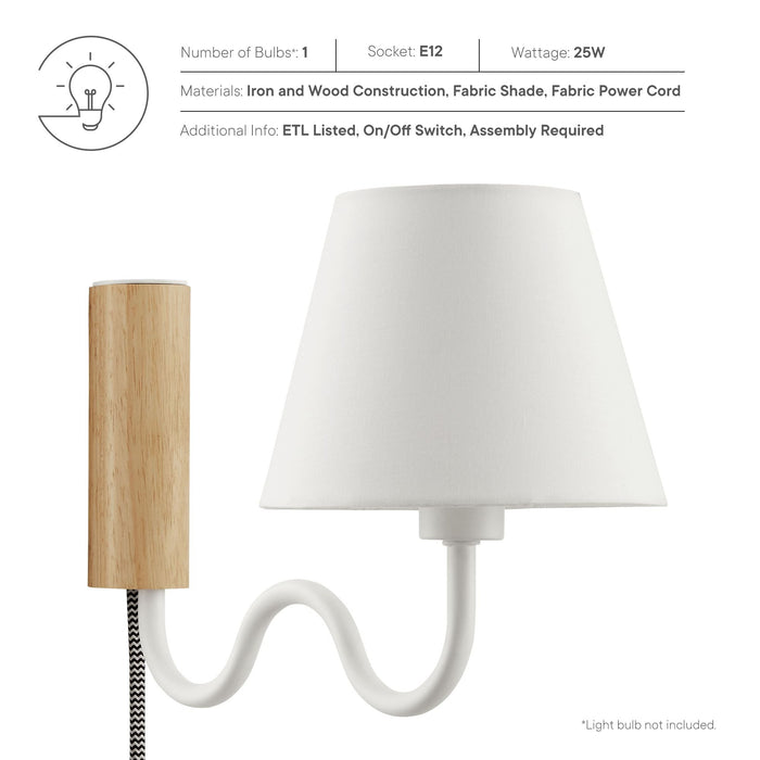 Sunlit Squiggle Arm Wall Sconce - detail close-up