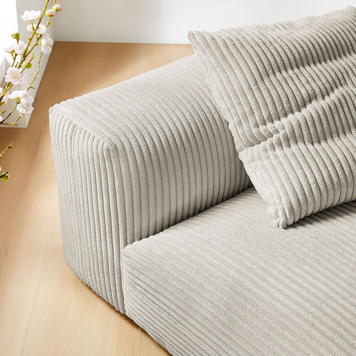 Solace  Modular Corduroy Upholstered Armless Chair - view 5