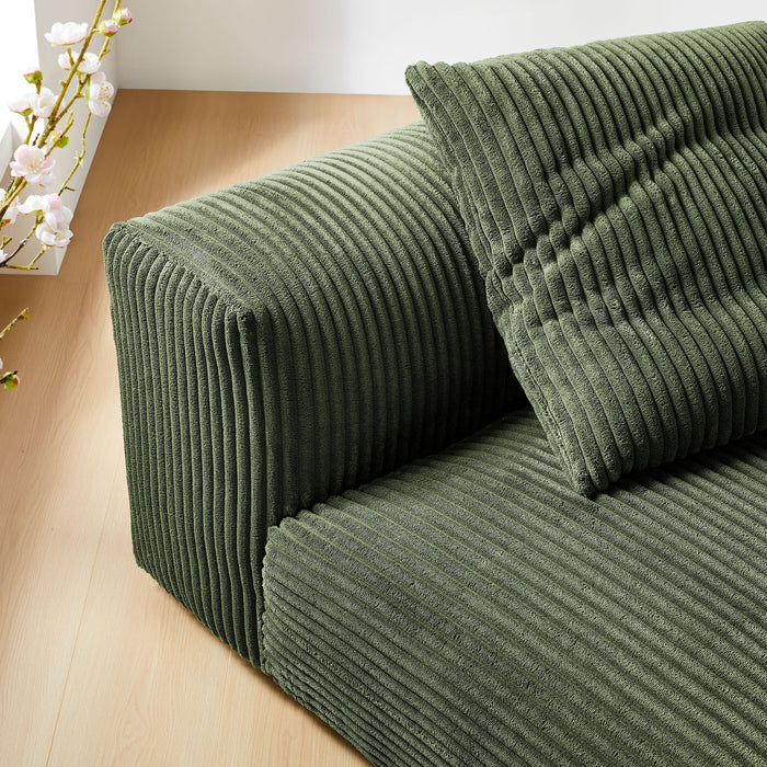 Solace  Modular Corduroy Upholstered Armless Chair - view 14
