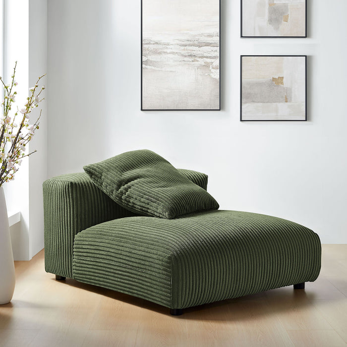 Solace  Modular Corduroy Upholstered Armless Chair - view 10