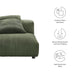 Solace  Modular Corduroy Upholstered Armless Chair - view 12