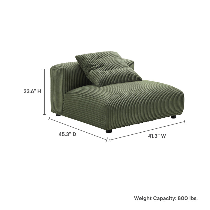 Solace  Modular Corduroy Upholstered Armless Chair - view 13